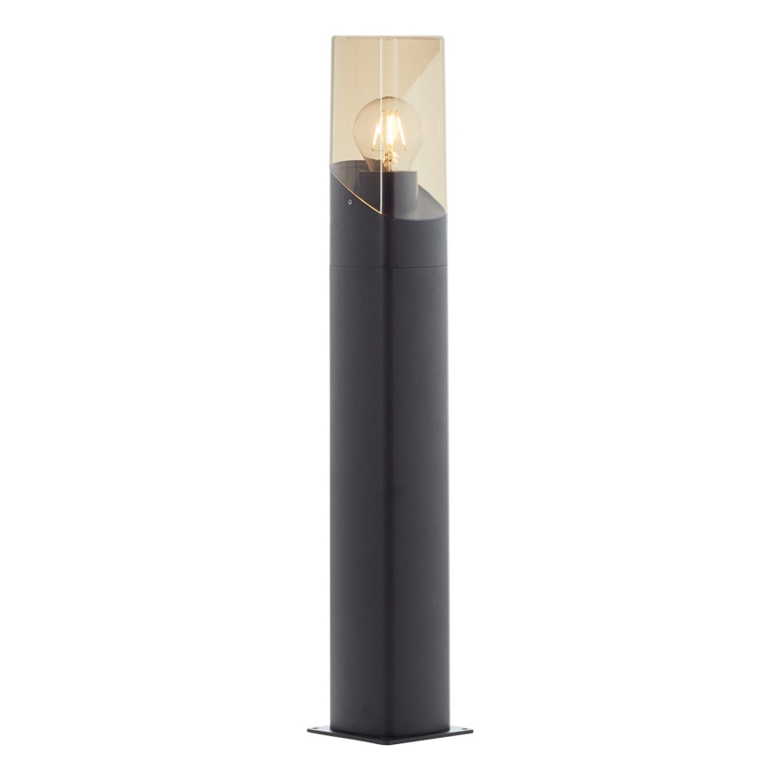 Brilliant - Ulkovalaisin MINOU 1xE27/10W/230V 60 cm IP44 musta/savuinen