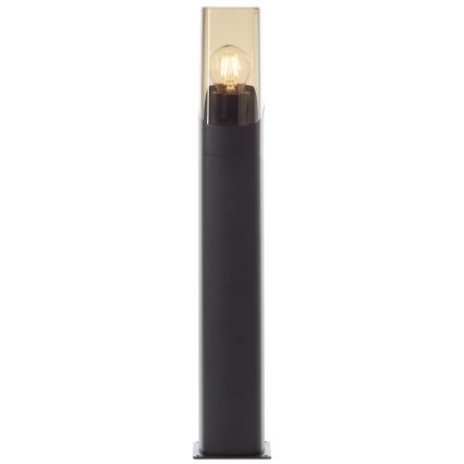 Brilliant - Ulkovalaisin MINOU 1xE27/10W/230V 60 cm IP44 musta/savuinen