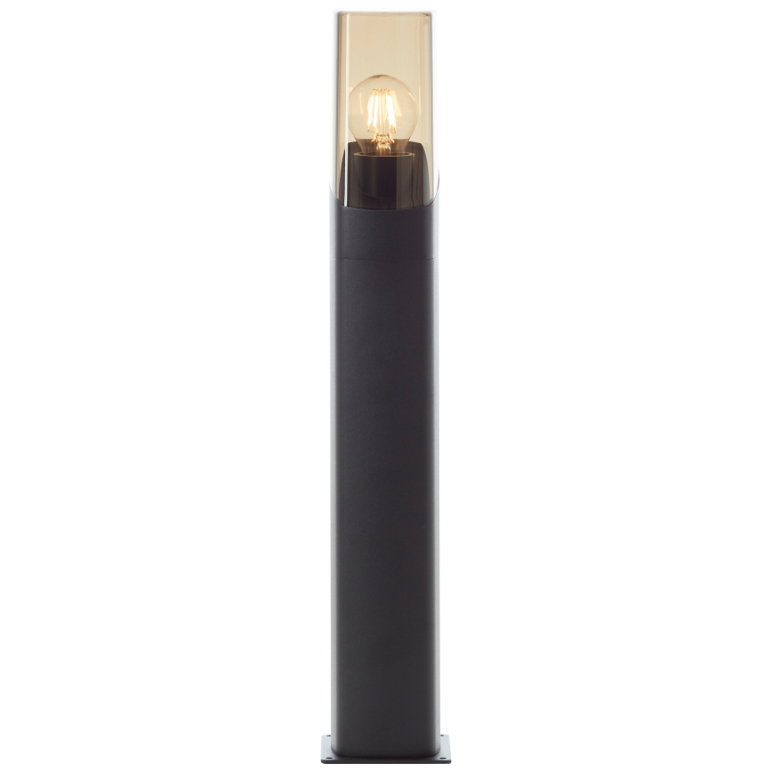 Brilliant - Ulkovalaisin MINOU 1xE27/10W/230V 60 cm IP44 musta/savuinen