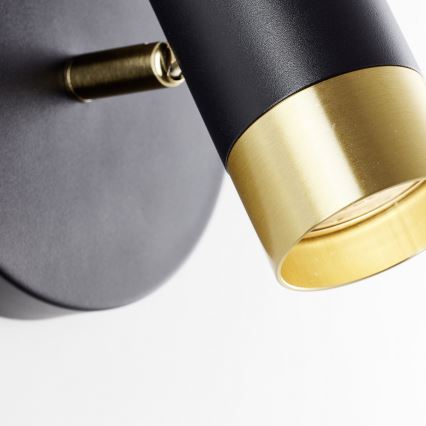 Brilliant - VIGOLO LED-kohdevalaisin 1xGU10/5W/230V musta/kultainen