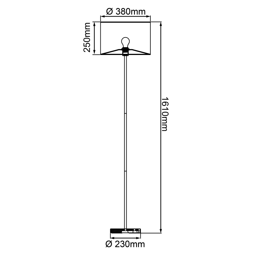 Brilliant - WIMEA lattiavalaisin 1xE27/52W/230V musta/beige