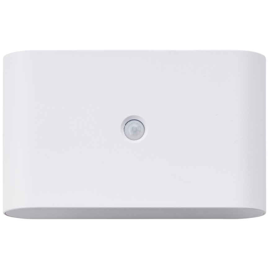 Brilliant - LED ulkokäyttöön tarkoitettu ladattava seinävalaisin liiketunnistimella XINO LED/3W/5V 3600 mAh IP44 valkoinen