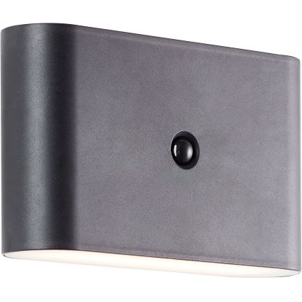 Brilliant - LED-ulkovalaisin ladattavalla seinäkiinnityksellä ja sensorilla XINO LED/3W/5V 3600 mAh IP44 musta