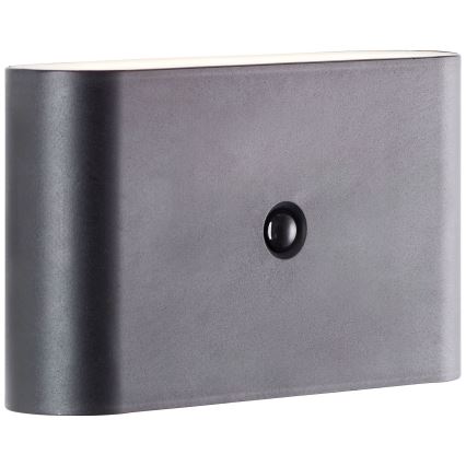 Brilliant - LED-ulkovalaisin ladattavalla seinäkiinnityksellä ja sensorilla XINO LED/3W/5V 3600 mAh IP44 musta