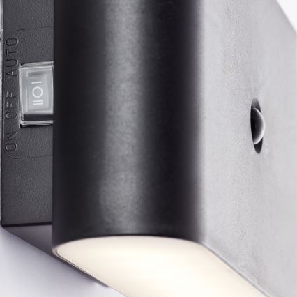 Brilliant - LED-ulkovalaisin ladattavalla seinäkiinnityksellä ja sensorilla XINO LED/3W/5V 3600 mAh IP44 musta