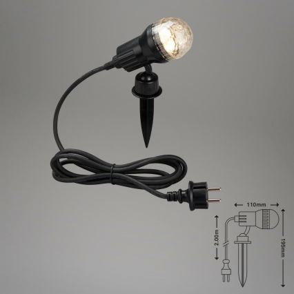 Brilo 3078-015 - LED-ulkovalo TERRA 1xGU10/3W/230V IP44