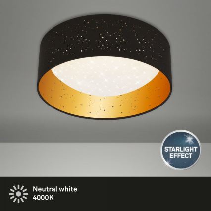 Brilo 3482-015 - LED-kattovalaisin MAILA STARRY LED/12W/230V musta/kulta