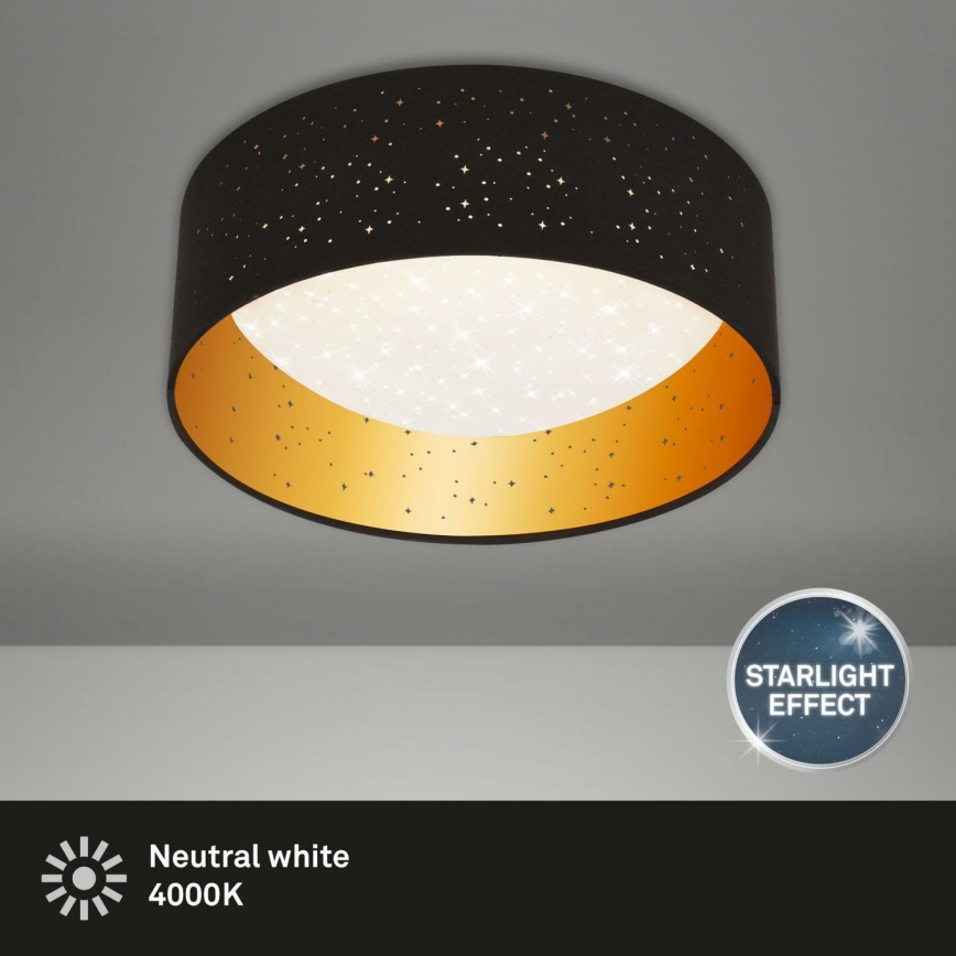 Brilo 3482-015 - LED-kattovalaisin MAILA STARRY LED/12W/230V musta/kulta