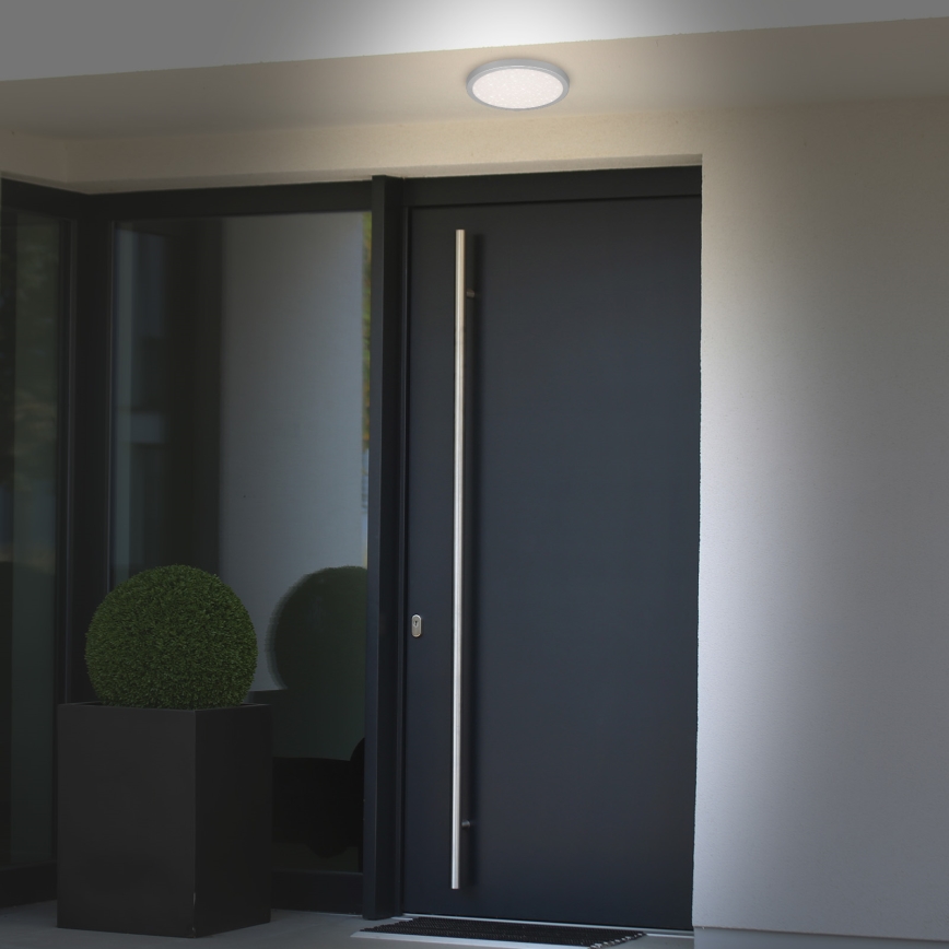 Brilo 3649-014 - LED-kattovalaisin kylpyhuoneeseen RUNA LED/18,5W/230V IP44 hopea