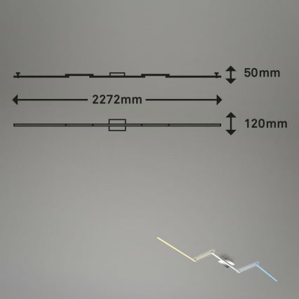 Brilo 3737-018 - Himmennettävä LED-kattovalaisin SMART LED/24W/230V 3000-6500K Wi-Fi Tuya + kauko-ohjaus