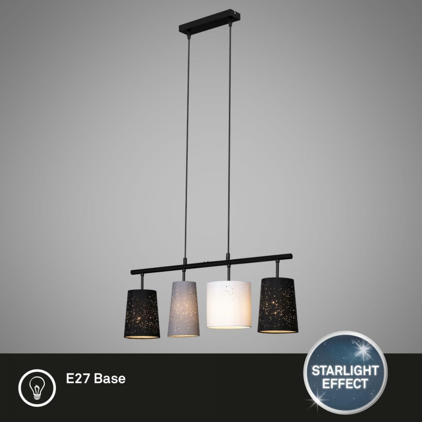 Brilo 4027-045 - Kattokruunu johdossa SHADES 4xE27/40W/230V