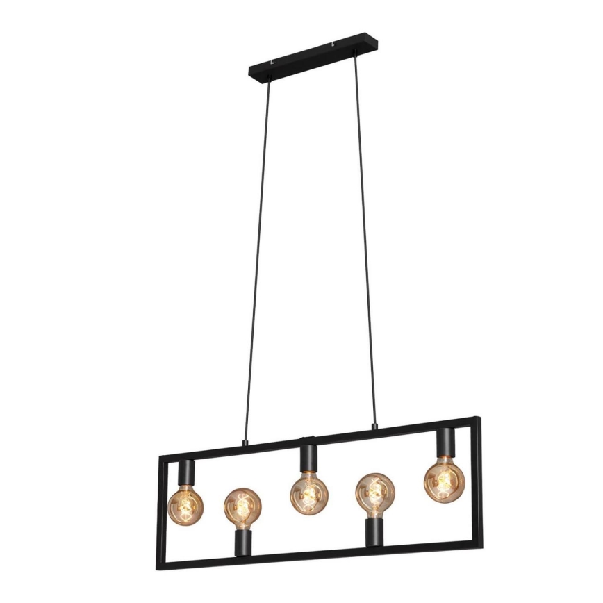 Brilo 4028-055 - Kattokruunu johdossa KOTAK VINTAGE 5xE27/40W/230V