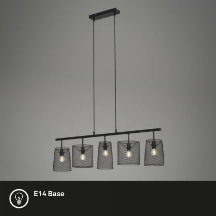 Brilo 4076-055 - Kattokruunu johdossa RETRO 5xE14/40W/230V