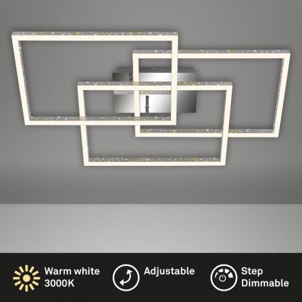 Brilo - Himmennettävä LED-kattovalaisin FRAME LED/57W/230V 3000K mattakromi
