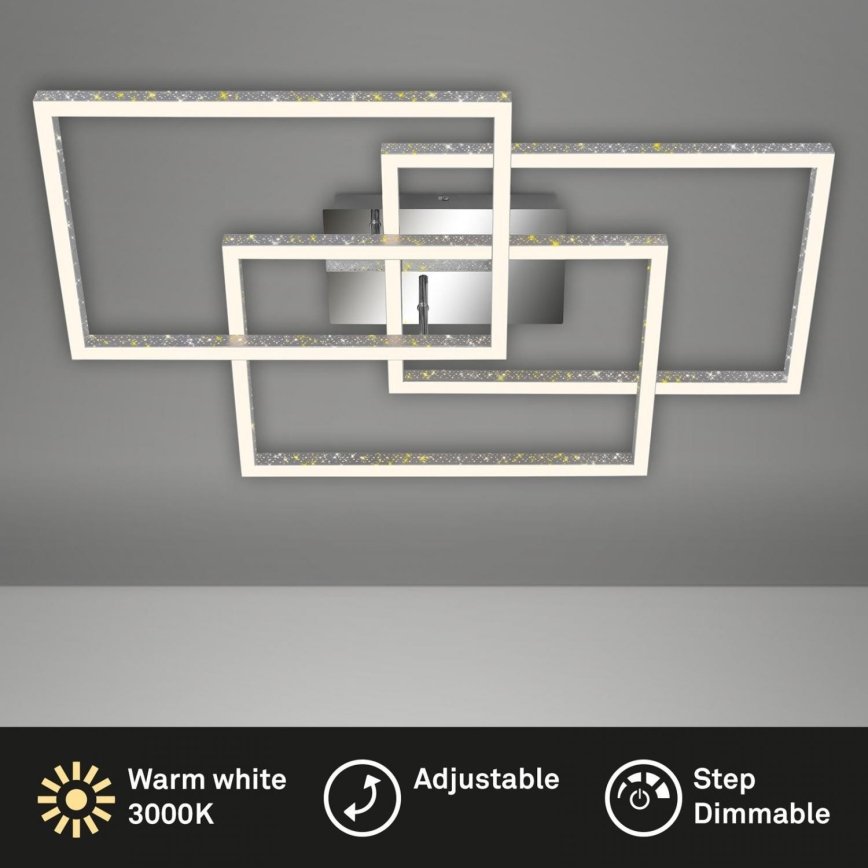 Brilo - Himmennettävä LED-kattovalaisin FRAME LED/57W/230V 3000K mattakromi