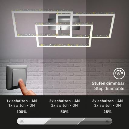 Brilo - Himmennettävä LED-kattovalaisin FRAME LED/57W/230V 3000K mattakromi