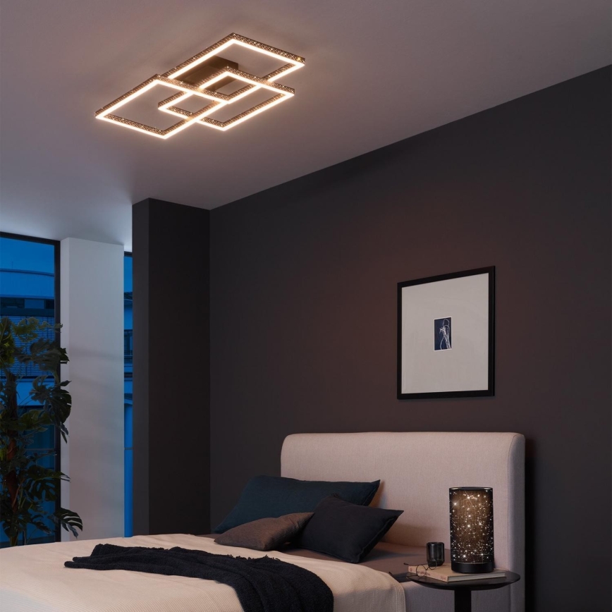 Brilo - Himmennettävä LED-kattovalaisin FRAME LED/57W/230V 3000K musta