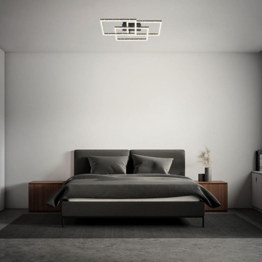 Brilo - Himmennettävä LED-kattovalaisin FRAME LED/57W/230V 3000K musta