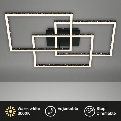 Brilo - Himmennettävä LED-kattovalaisin FRAME LED/57W/230V 3000K musta