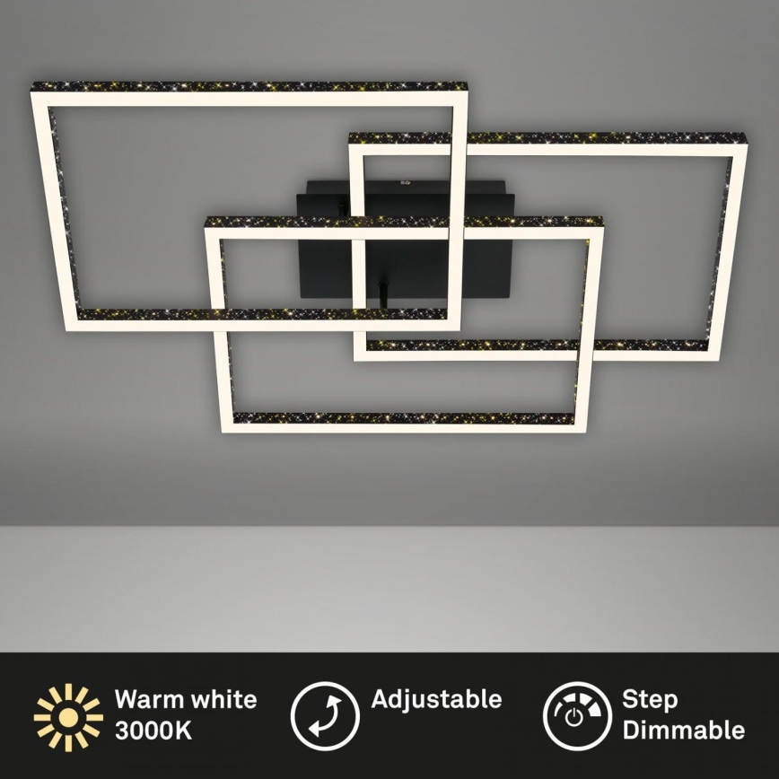 Brilo - Himmennettävä LED-kattovalaisin FRAME LED/57W/230V 3000K musta