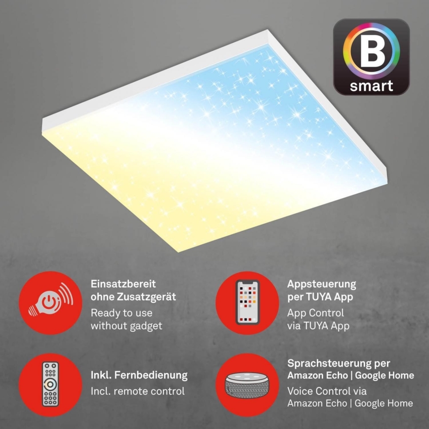 Brilo - Himmennettävä LED-kattovalaisin FRAMELESS LED/24W/230V 3000-6500K Wi-Fi Tuya + kauko-ohjaus