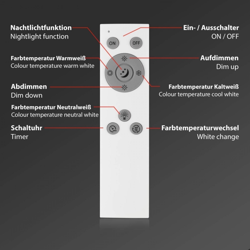 Brilo - Himmennettävä LED-kattovalaisin FRAMELESS LED/24W/230V 3000-6500K Wi-Fi Tuya + kauko-ohjaus