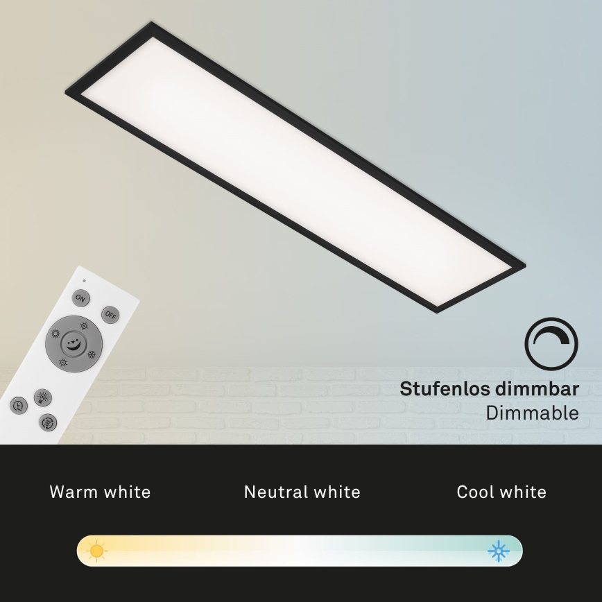 Brilo - Himmennettävä LED-kattovalaisin PIATTO LED/24W/230V 3000-6500K 100x25 cm + kauko-ohjaus