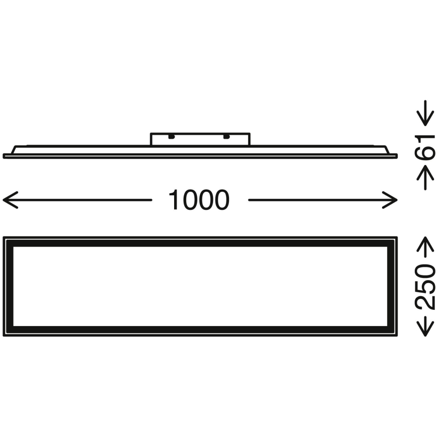 Brilo - Himmennettävä LED-kattovalaisin PIATTO LED/24W/230V 3000-6500K 100x25 cm + kauko-ohjaus