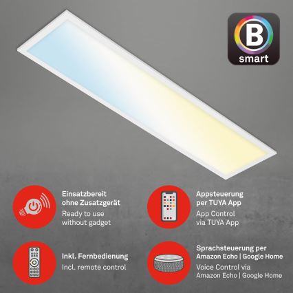 Brilo - Himmennettävä LED-kattovalaisin PIATTO LED/28W/230V 3000-6500K Wi-Fi Tuya + kauko-ohjaus