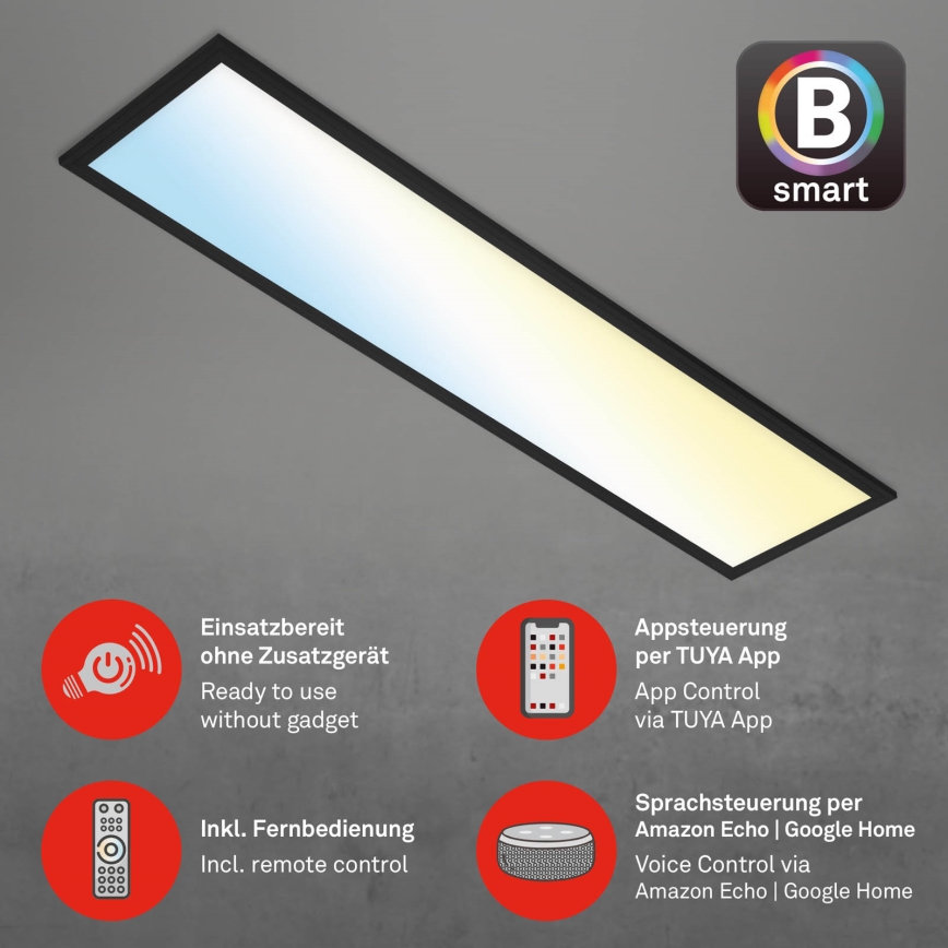 Brilo - Himmennettävä LED-kattovalaisin PIATTO LED/28W/230V 3000-6500K Wi-Fi Tuya + kauko-ohjaus