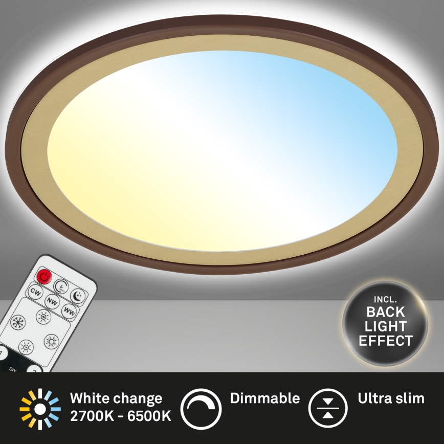 Brilo - Himmennettävä LED-kattovalaisin SLIM LED/22W/230V 2700-6500K + kauko-ohjaus