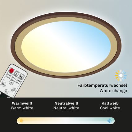 Brilo - Himmennettävä LED-kattovalaisin SLIM LED/22W/230V 2700-6500K + kauko-ohjaus