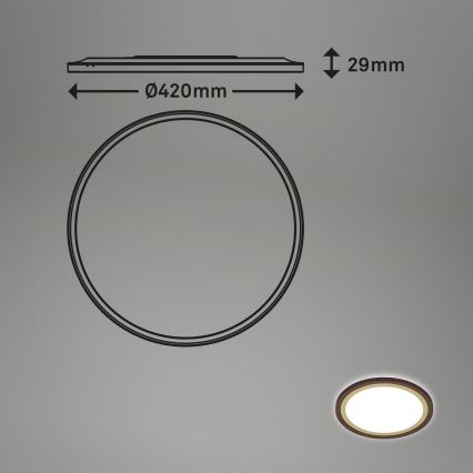 Brilo - Himmennettävä LED-kattovalaisin SLIM LED/22W/230V 2700-6500K + kauko-ohjaus