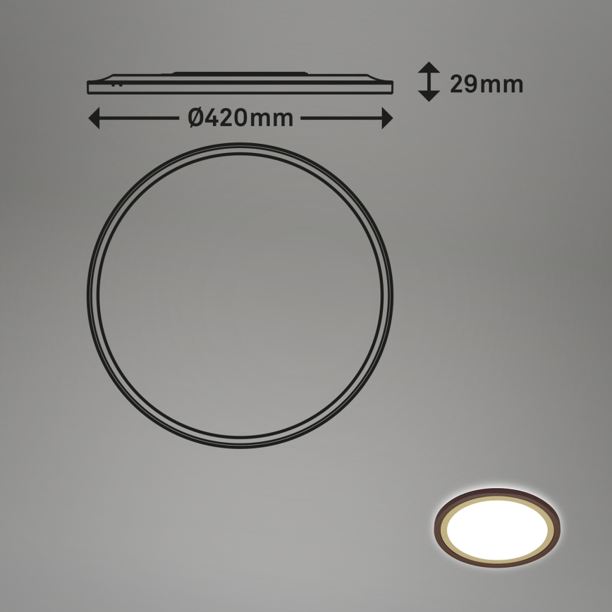 Brilo - Himmennettävä LED-kattovalaisin SLIM LED/22W/230V 2700-6500K + kauko-ohjaus