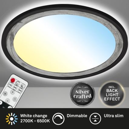 Brilo - Himmennettävä LED-kattovalaisin SLIM LED/22W/230V 2700-6500K + kauko-ohjaus