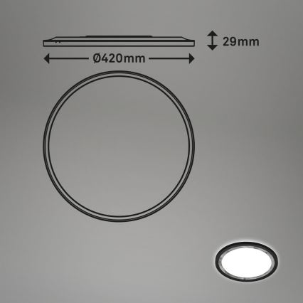 Brilo - Himmennettävä LED-kattovalaisin SLIM LED/22W/230V 2700-6500K + kauko-ohjaus