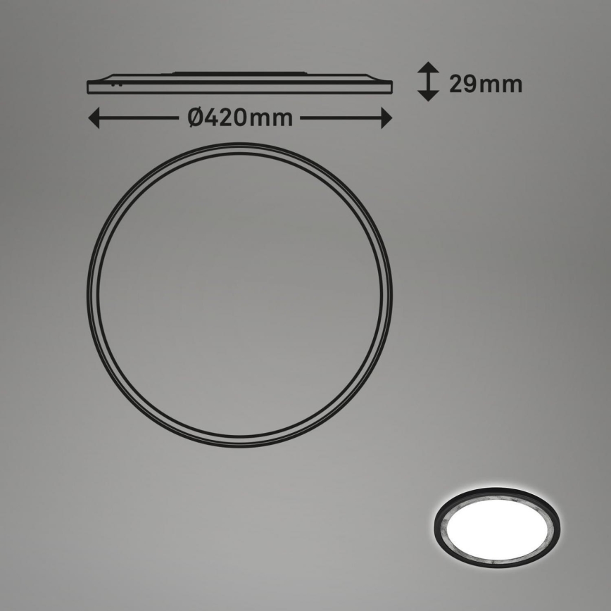 Brilo - Himmennettävä LED-kattovalaisin SLIM LED/22W/230V 2700-6500K + kauko-ohjaus