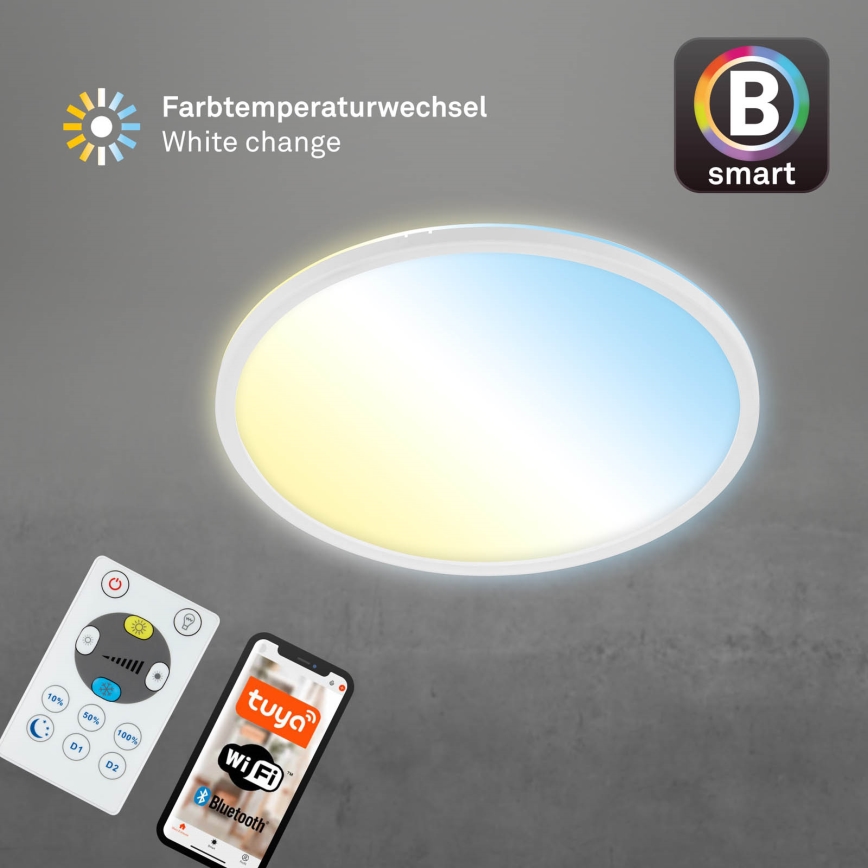 Brilo - Himmennettävä LED-kattovalaisin SLIM LED/22W/230V 2700-6500K Wi-Fi Tuya + kauko-ohjaus