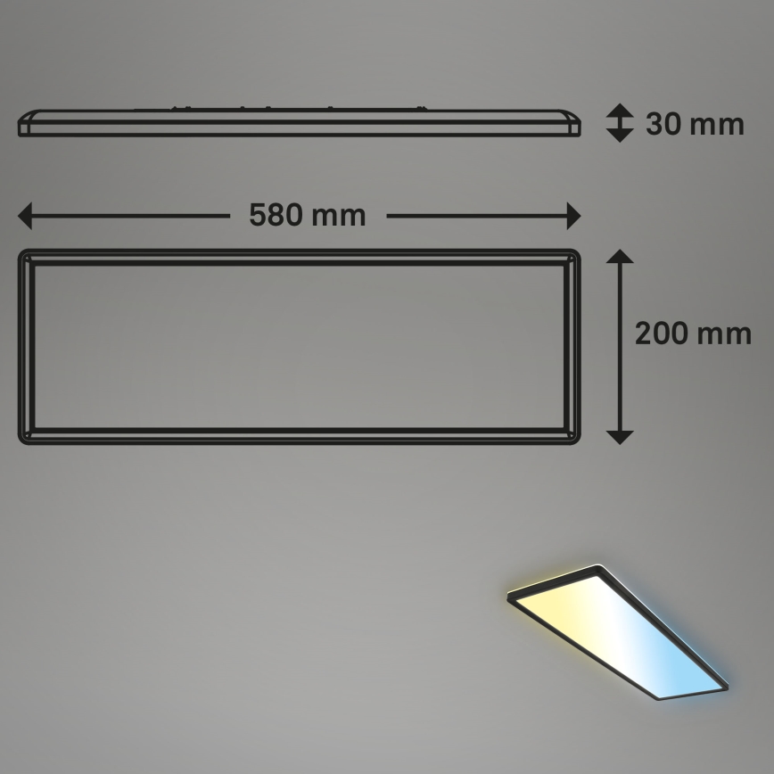 Brilo - Himmennettävä LED-kattovalaisin SLIM LED/23W/230V 2700-6500K + kauko-ohjaus