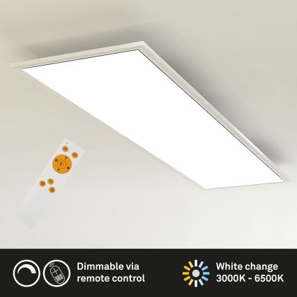 Brilo - Himmennettävä LED-kattovalaisin SLIM LED/24W/230V 3000-6500K 100x25 cm + kauko-ohjaus