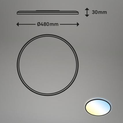 Brilo - Himmennettävä LED-kattovalaisin SLIM LED/31W/230V 2700-6500K + kauko-ohjaus
