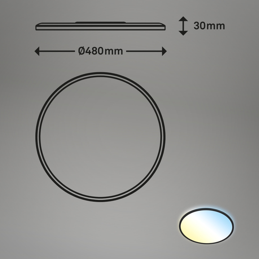 Brilo - Himmennettävä LED-kattovalaisin SLIM LED/31W/230V 2700-6500K + kauko-ohjaus