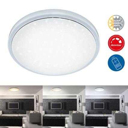 Brilo - Himmennettävä LED-kattovalaisin STARRY SKY LED/18W/230V 3000-6500K + kauko-ohjaus