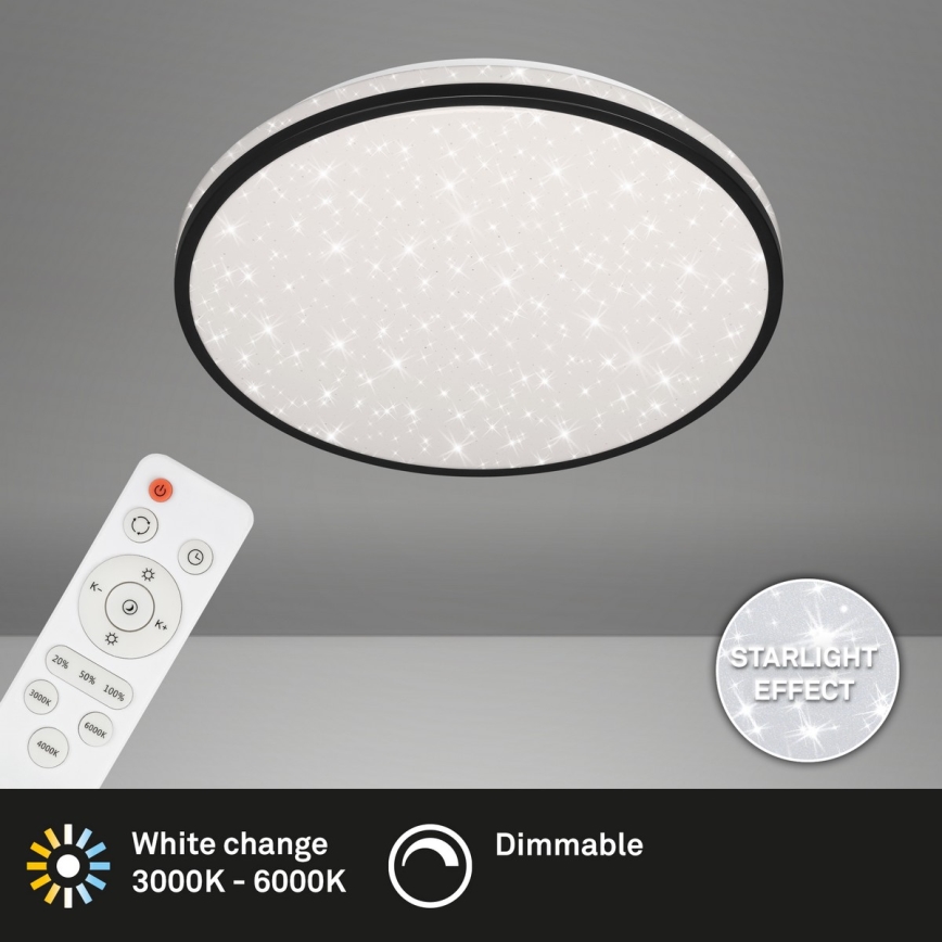 Brilo - Himmennettävä LED-kattovalaisin STARRY SKY LED/24W/230V 3000-6000K + kauko-ohjaus