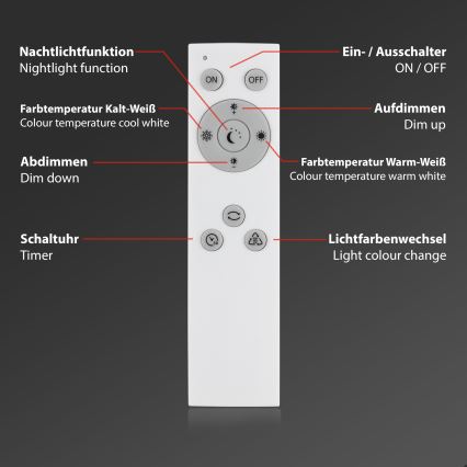 Brilo - Himmennettävä LED-kattovalaisin STARRY SKY LED/24W/230V 3000-6500K + kauko-ohjaus