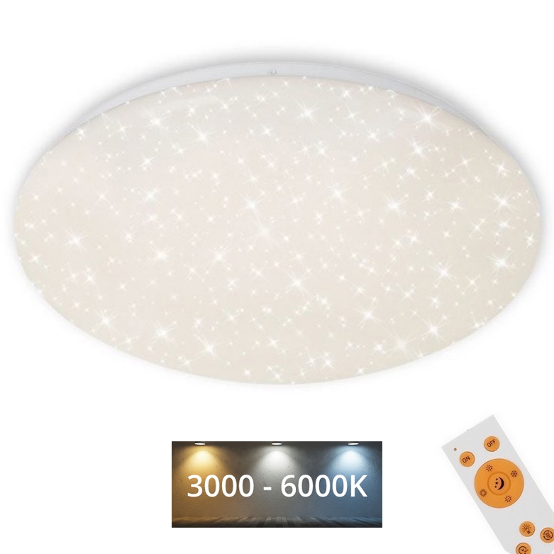 Brilo - Himmennettävä LED-kattovalaisin STARRY SKY LED/40W/230V 3000-6000K + kauko-ohjaus