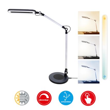 Brilo - Himmennettävä LED-kosketuspöytävalaisin LED/6,6W/230V 3000/4000/6000K