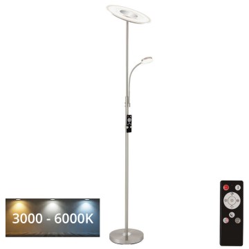 Brilo - Himmennettävä LED-lattiavalaisin LED/29,5W/230V + LED/3,5W 3000-6000K + kauko-ohjaus