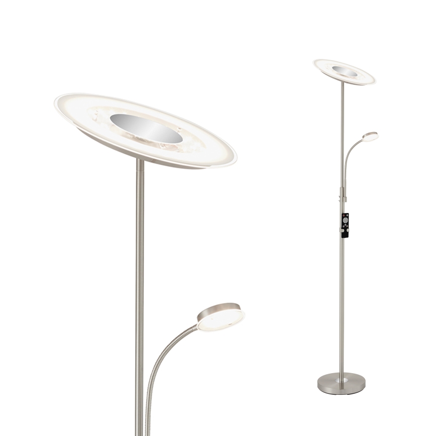 Brilo - Himmennettävä LED-lattiavalaisin LED/29,5W/230V + LED/3,5W 3000-6000K + kauko-ohjaus