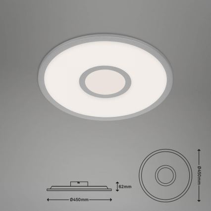 Brilo - Himmennettävä LED-RGB-kattovalaisin CENTRO LED/24W/230V 2700-6500K Wi-Fi Tuya + kauko-ohjaus